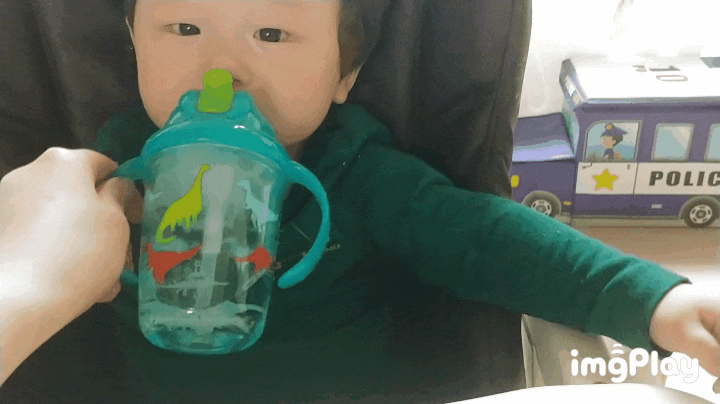 아기 빨대컵 추천 누비 트라이탄 빨대컵 가볍고 귀여워
