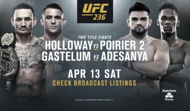  UFC 236 가스텔럼 vs 아데산야