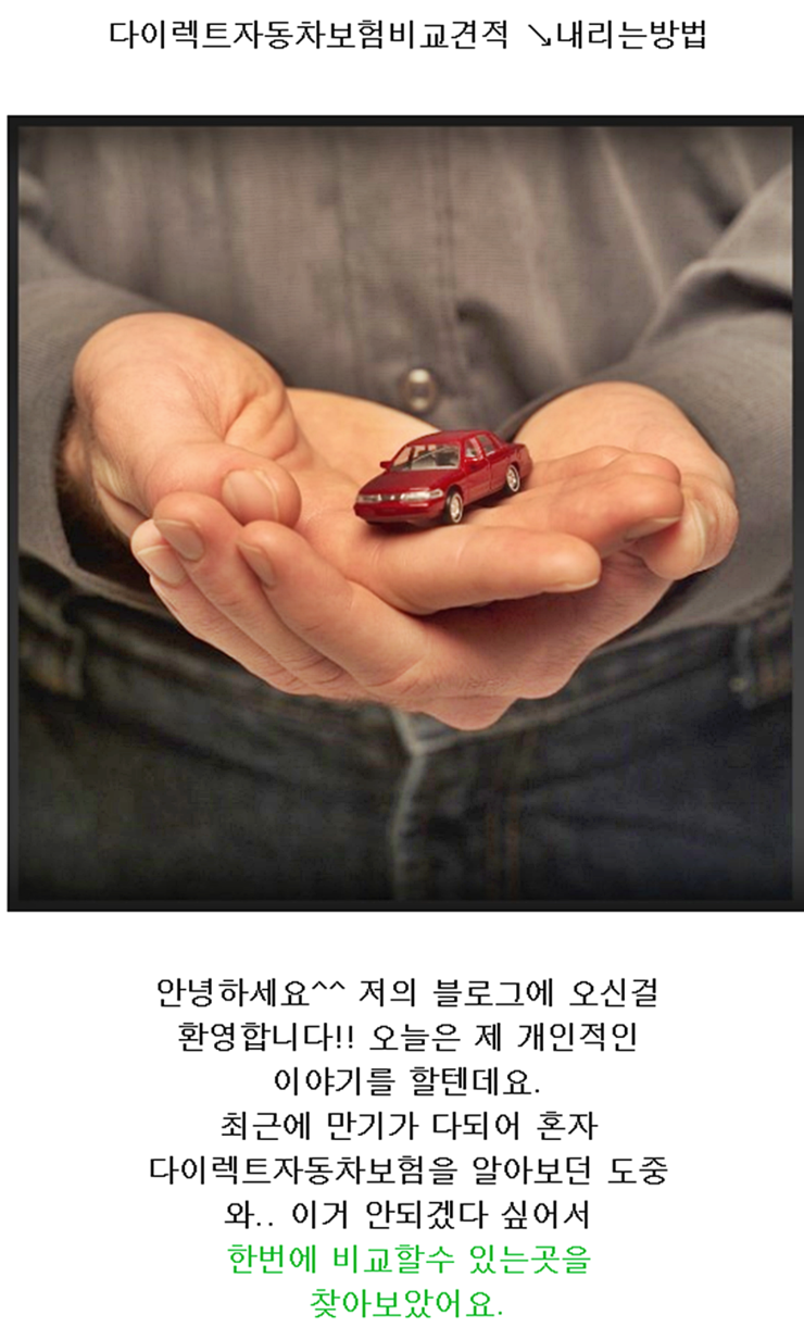 1년자동차보험료 고민끝 