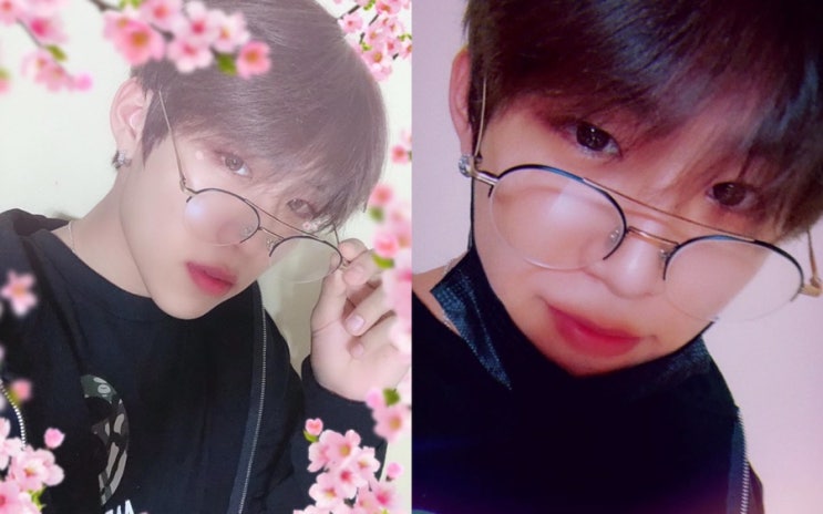  박우진 AB6IX 공식 인스타그램 벚꽃 갓경 셀카 업로드