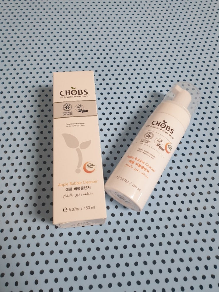  CHOBS(찹스)유기농 애플 버블클렌저로 피부자극없이 클렌징해요