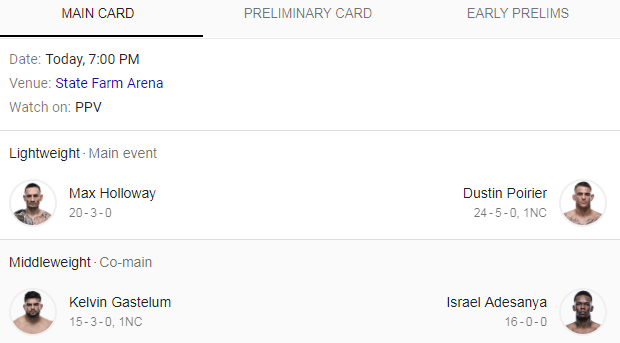 UFC236 할러웨이 포이리에 중계 , 게스텔럼 vs 아데산야 경기중계 (스포티비나우,인터넷중계) UFC236 할러웨이 포이리에 중계 , 게스텔럼 vs 아데산야 경기중계 (스포티비나우,인터넷중계)