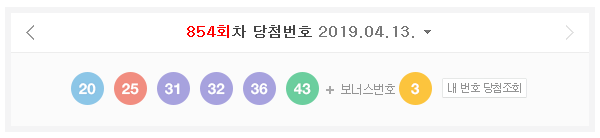  855회 로또예상번호(예상수)
