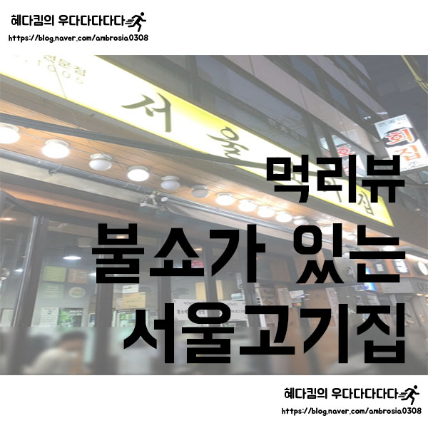  [먹리뷰]서울고기집/불붙여주는고깃집/광화문고깃집/을지로입구고깃집/종각고깃집/청계천고깃집