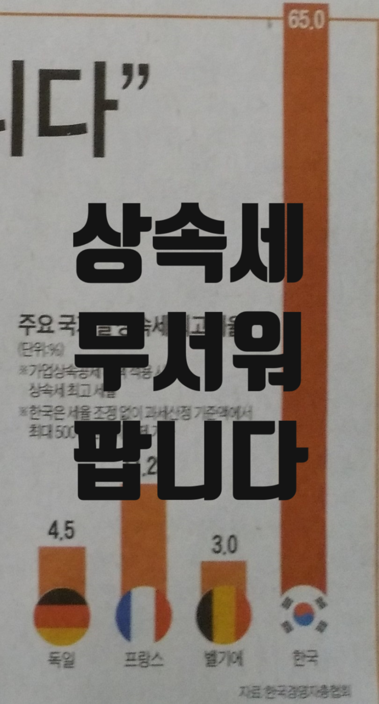  상속세 무서워 팝니다!