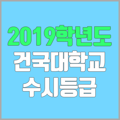 건국대학교 수시등급 (2019학년도, 경쟁률, 충원, 추합, 예비번호)