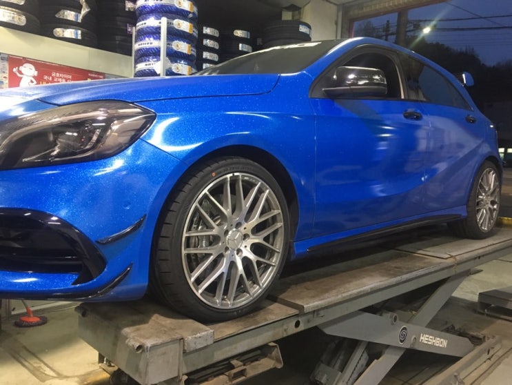  인천타이어싼곳 벤츠 A45 AMG 금호타이어 PS91(235 35 19)작업기
