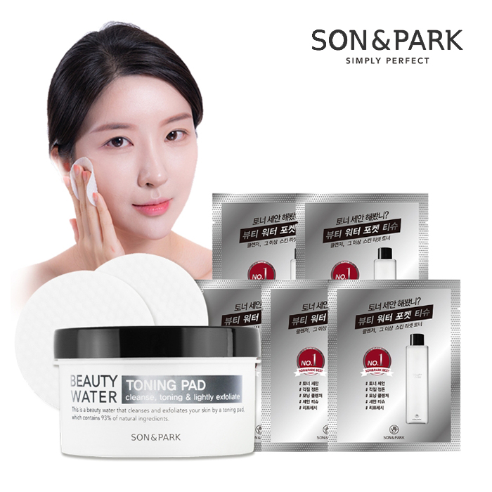  [한정특가] 26% 할인! [티몬데이] 손앤박 뷰티워터 만능 토닝패드/포켓티슈 증정