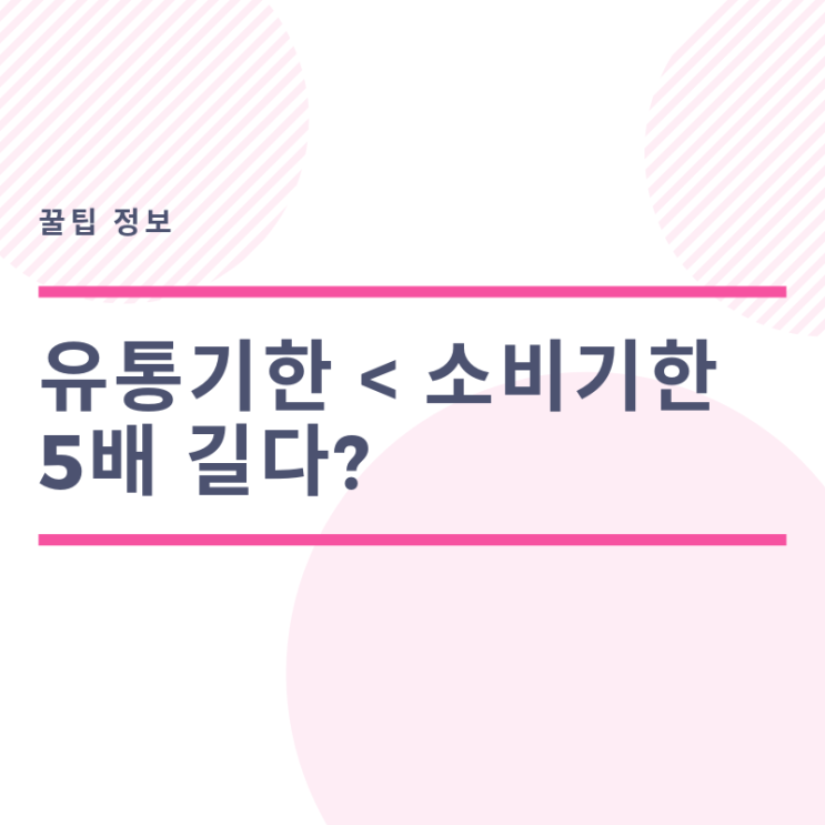  유통기한 소비기한 안다면 가계비 절감 비법!!