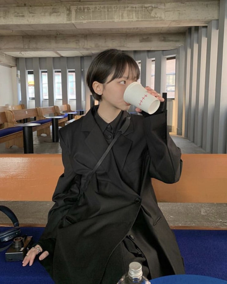  [DAILY] OVERSIZE BLAZER (BLACK) 데일리룩