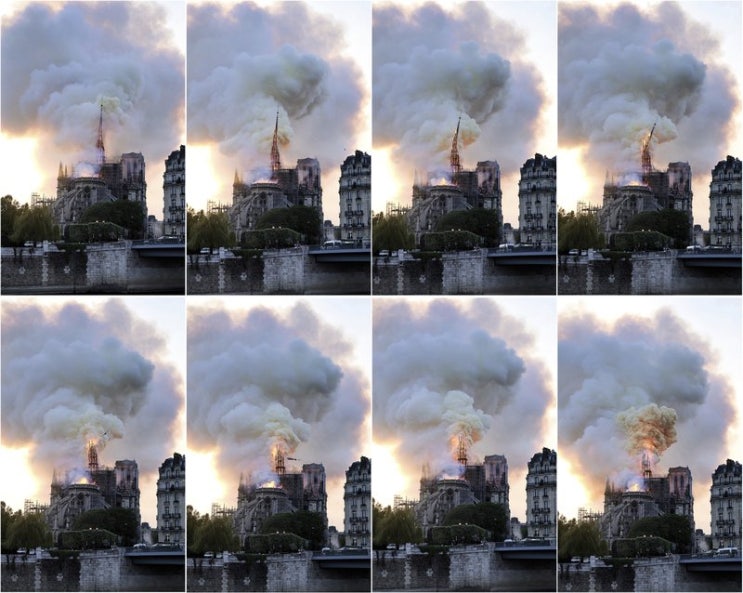 노트르담 대성당을 황폐하게 한 화재, 파리 겁에 질리다