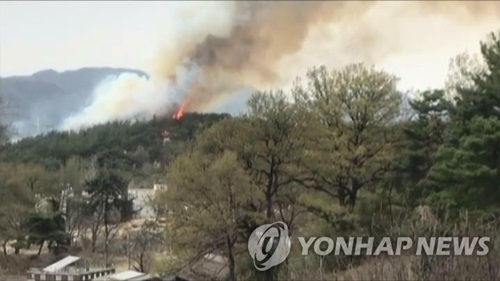 대전 산불, 유성구 대정동 야산서 `불`…"바람타고 확산 중" 