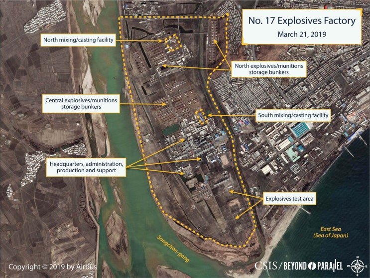 미국 CSIS “북한 미사일 고체연료 생산 ‘17호 폭약공장’, 유의미한 활동 없어"