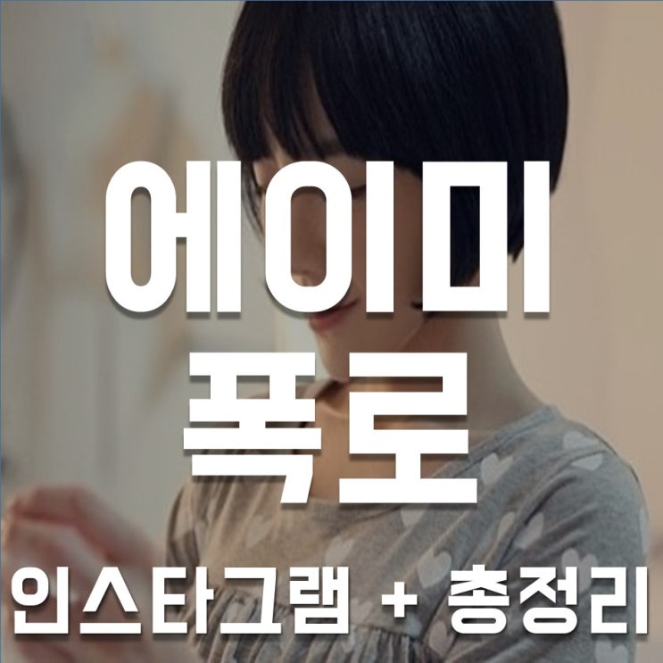  에이미, 연예인A씨 폭로 (feat. 인스타그램) 사건 총정리