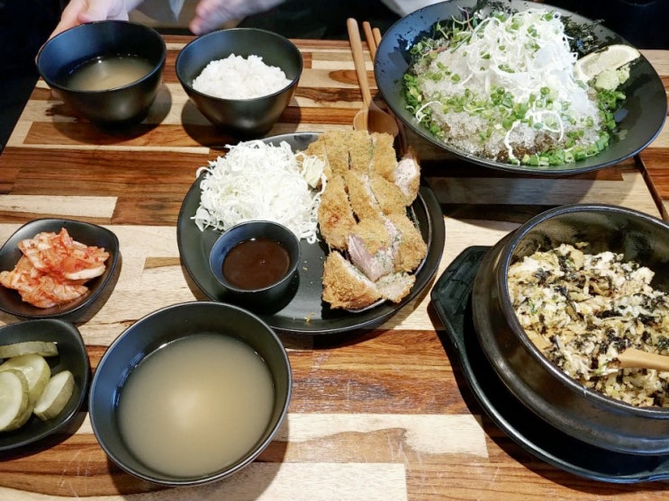  진주 보건대 맛집  비샤몬텐 / 일식 / 돈가스 / 날치알밥 / 냉소바 