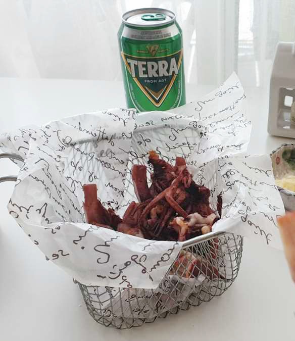  맥반석 오징어 손쉽게 만들어요