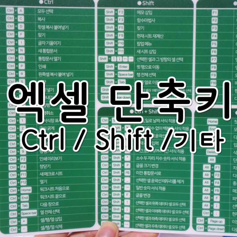 엑셀 단축키 모음 ♡ 다이소마우스패드와 함께라면