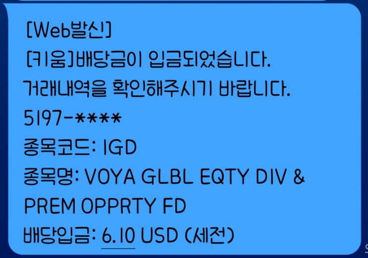  [미국주식] IGD 배당금_19.4