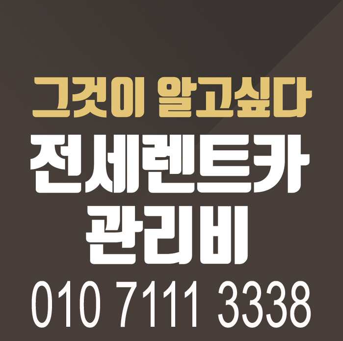  장기렌트 일단 한번보면 빠져나올수가 없드아