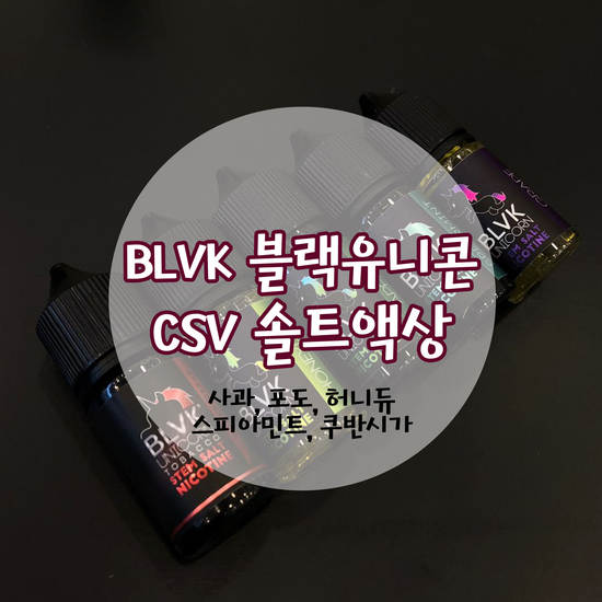  대전전자담배 BLVK 블랙유니콘 전자담배 솔트 니코틴 csv 액상 juul 쥴호환 몬스터팟 공팟  노은동전자담배 유성전자담배 세종전자담배