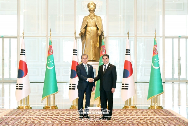 [환경경찰뉴스=뉴스룸]문재인 대통령, 한-투르크멘 정상회담 개최