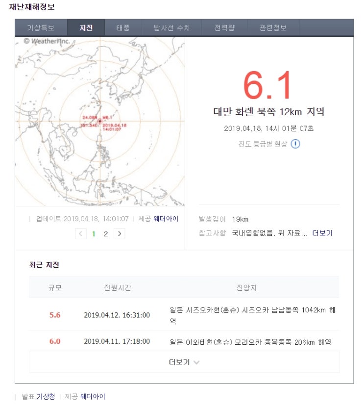 대만지진