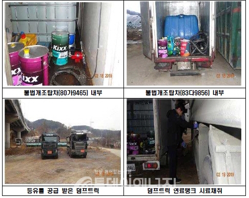 석유관리원, 가짜경유 덤프트럭 주유 현장 적발 석유관리원, 가짜경유 덤프트럭 주유 현장 적발