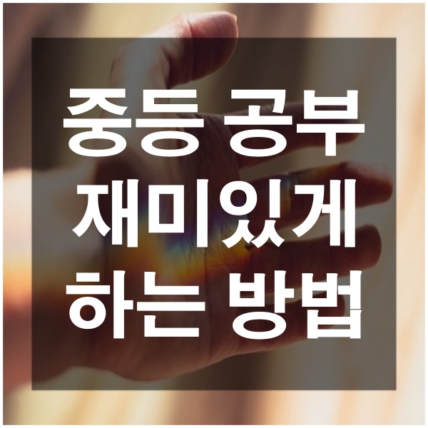  중학생 공부습관 잡기 공부 재미있게 하기 중등 공부방법