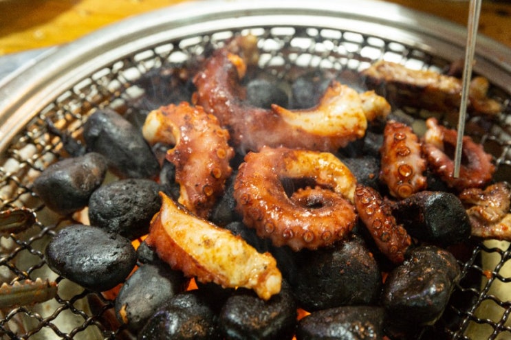  강촌맛집 'LDH맥반석문어숯불닭갈비'