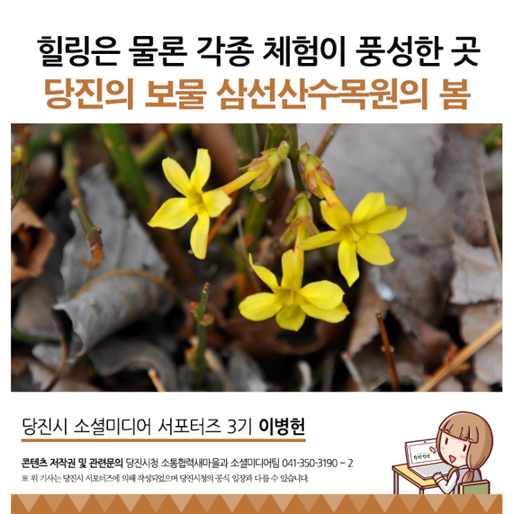  당진의 보물 '삼선산수목원의 봄'