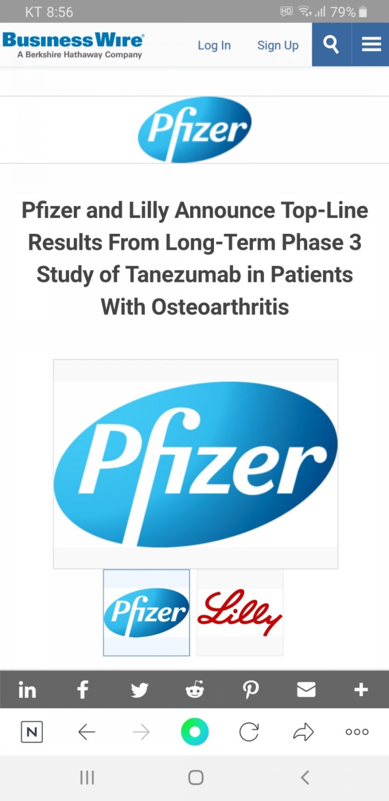 타네쥬맙,화이자,릴리 P3 top line결과발표 : 네이버 블로그