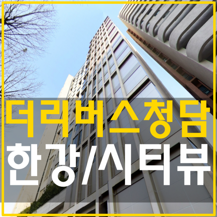  더리버스청담 월세 최고급수준의 한강뷰