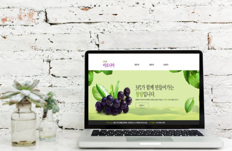 윙블로그 의 아로니아농장 포항블로그디자인 및 벚꽃엔딩