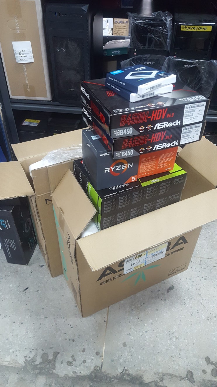  익산 컴퓨터 판매 gtx1660 b450 r5 2600 16g ssd240 게임용 컴퓨터 판매 셋팅 작업 2셋트
