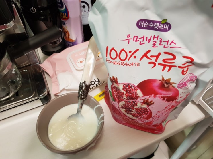  물한방울없는 더순수렛츠미 우먼밸런스 100% 석류즙 맛있어요