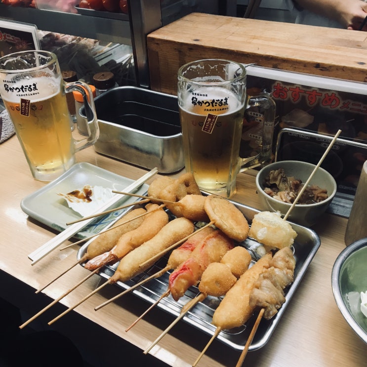  오사카여행 day 1- 도톤보리, 교차바나, 구로몬시장, 신사이바시, 쿠시카츠다루마