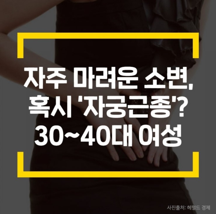  여성건강) 자주 마려운 소변, 혹시 ‘자궁근종’? 4명 중 3명이 30~40대 여성