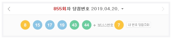  856회 로또예상번호(예상수)