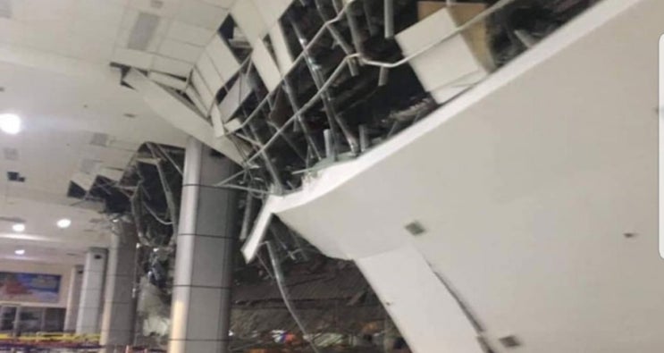 필리핀 클락 공항 지진으로 무너져 아시아나항공 결항