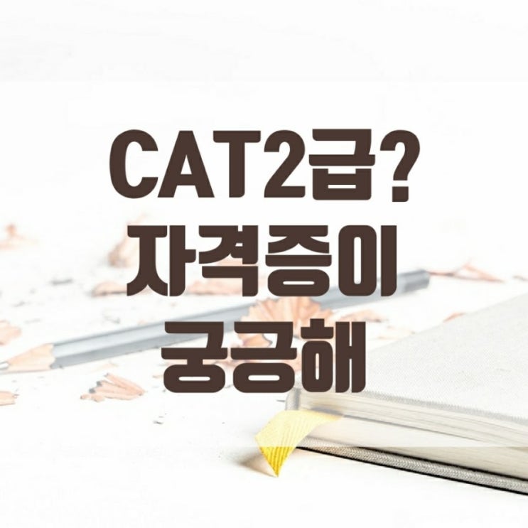 ATC캐드마스터 2급이 CAT 2급으로 바뀐다