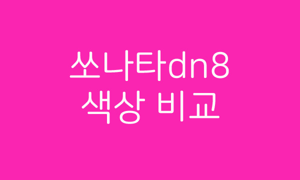  2019 쏘나타dn8 색상비교(터보 컬러)