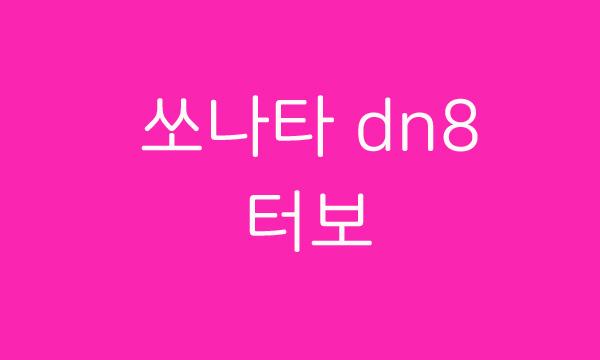 2019 쏘나타 dn8 1.6터보