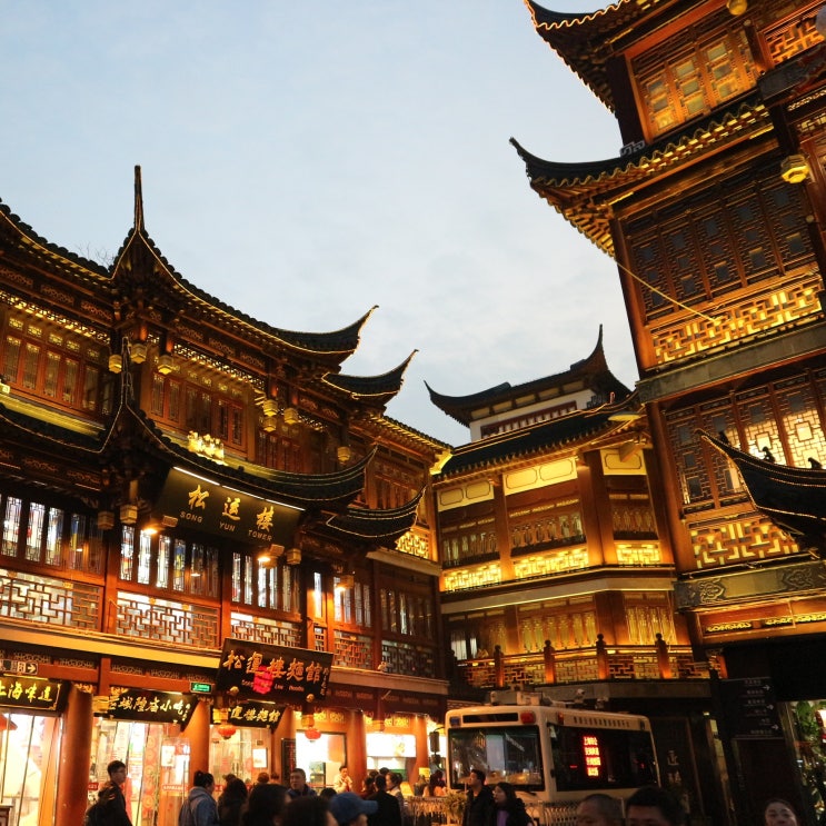  상해 예원(豫園, Yu Garden) 야경, 예원 기념품 김연경 종이공예 가격/위치