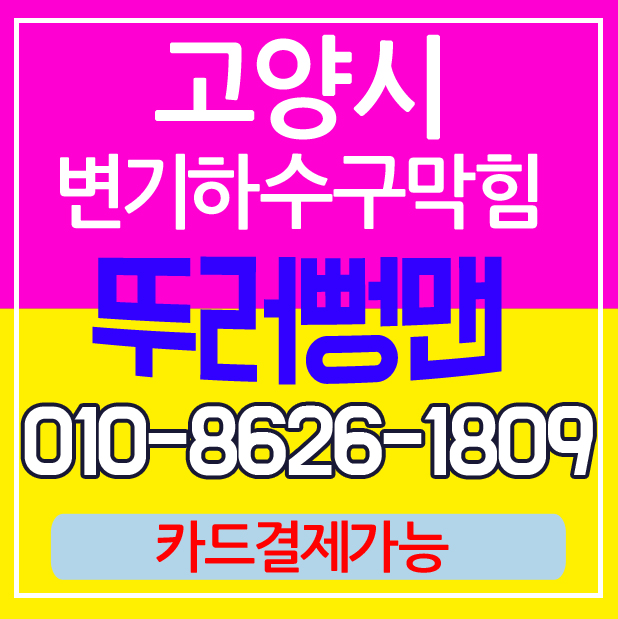  일산소변기막힘 해결하러 뚜러뻥맨이 출동했습니다!!