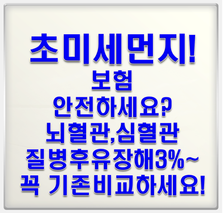  미세먼지보험 관련 질병 , 뇌 심혈관 대비하세요~