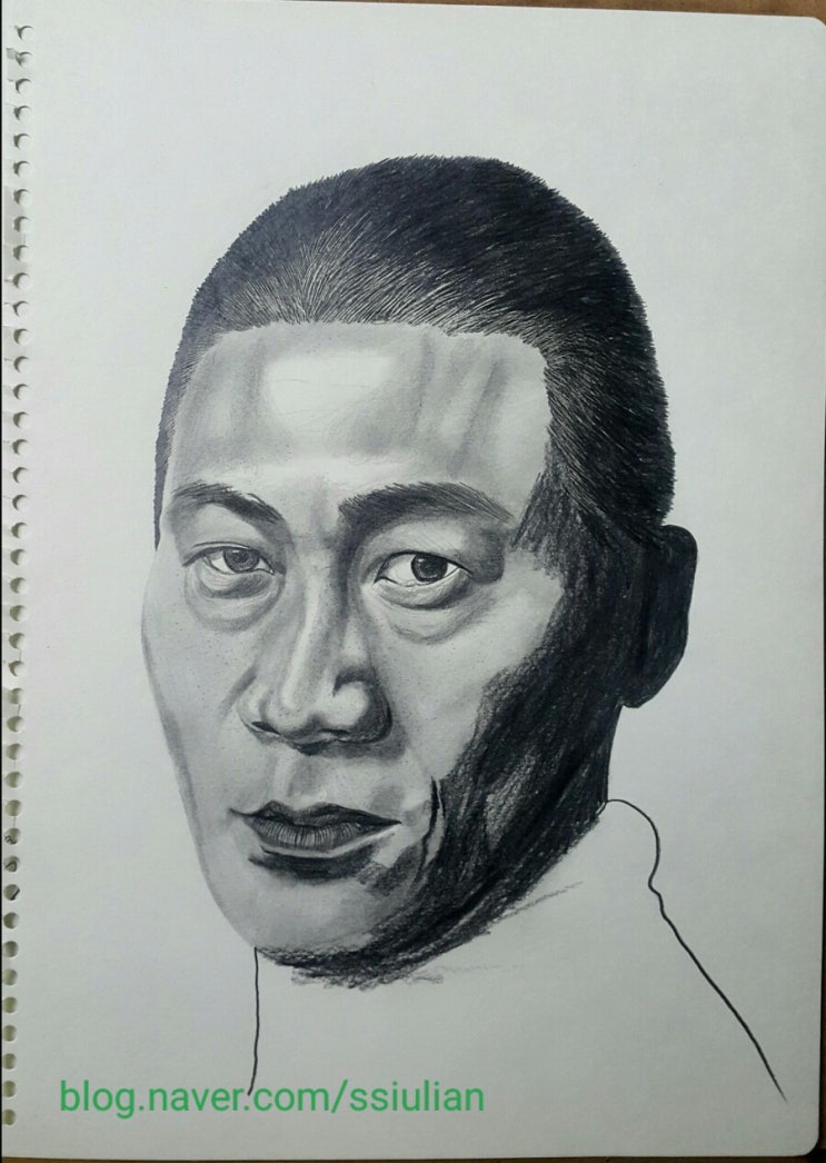  연필초상화 진선규 그림 과정