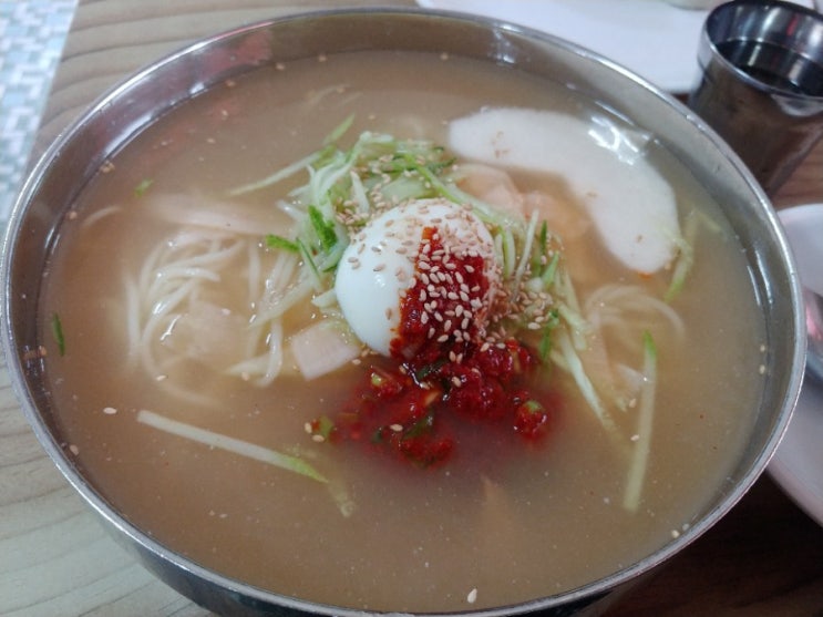  아산 밀면 신정식당을 가다