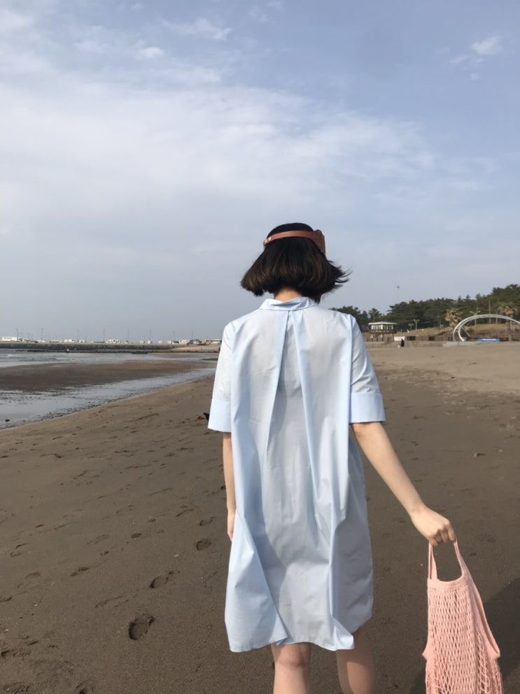  아르켓 에이라인 코튼 원피스 착용컷 Arket A line Cotton Dress
