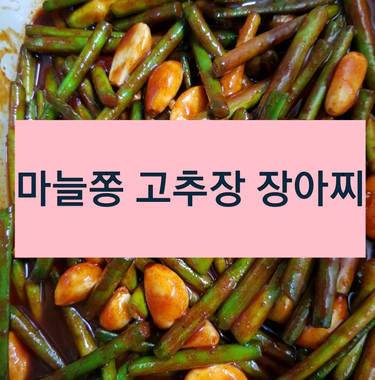  마늘쫑 고추장장아찌 만들기 요렇게!