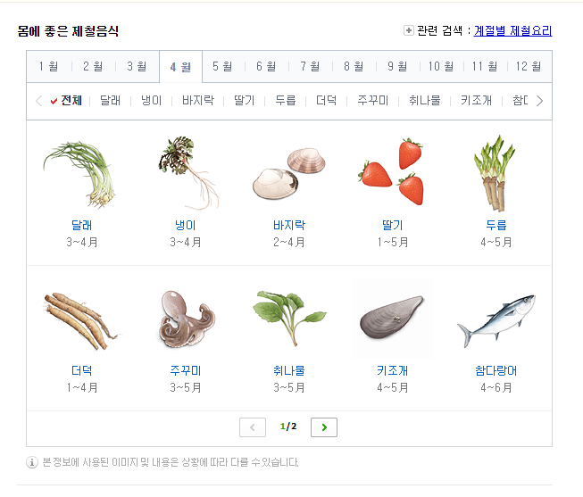  제철 음식